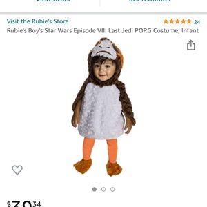 Star Wars PORG costume for babies 6-12 months